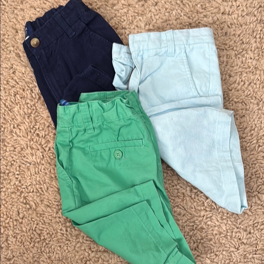 Kids' Navy, Light Blue, and Green Pants